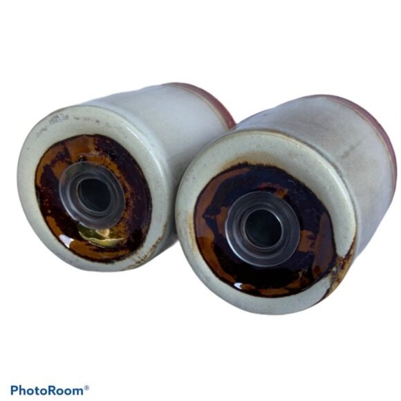 Farmhouse Rooster Salt Pepper Ceramic Shaker Set Hand Painted 2 PC - Picture 6 of 16